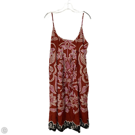 Dress Casual Midi By Anthropologie In Red, Size: Lp