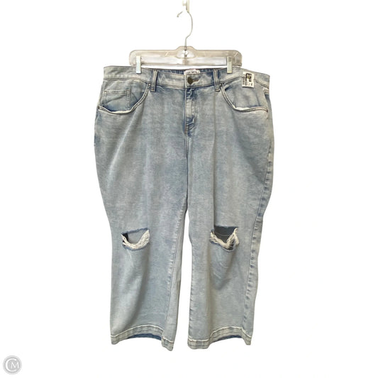 Jeans Wide Leg By Lane Bryant In Blue Denim, Size: 18