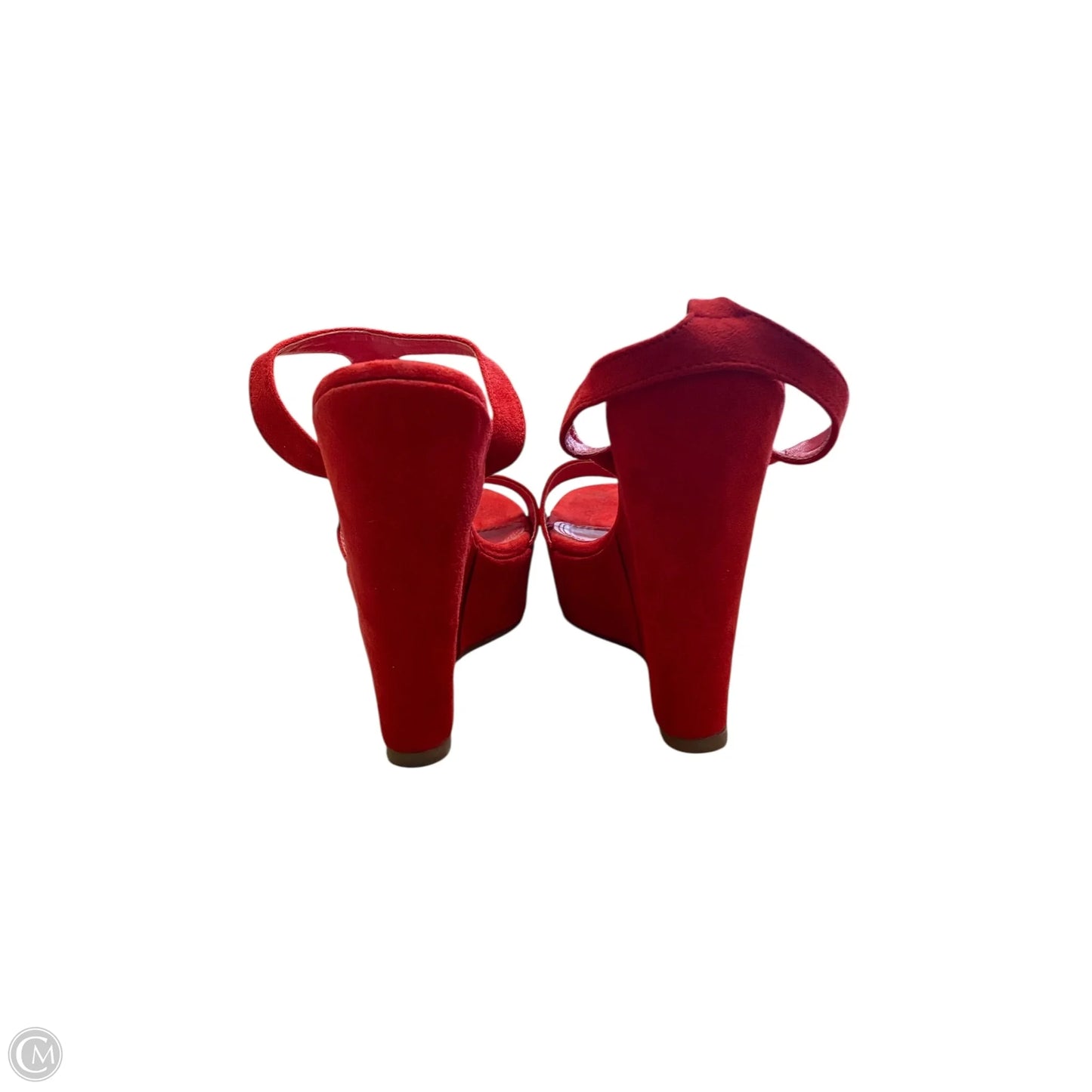 Shoes Heels Wedge By Liliana In Red, Size: 9