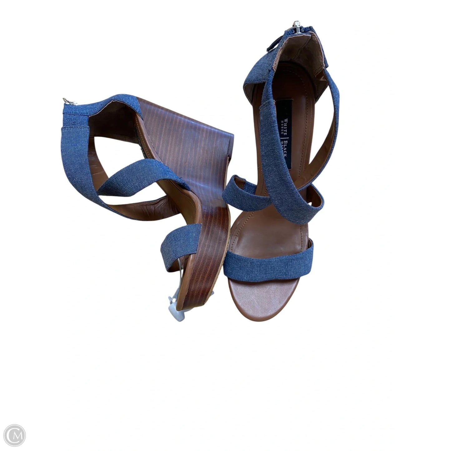 Shoes Heels Wedge By White House Black Market In Blue & Brown, Size: 7.5
