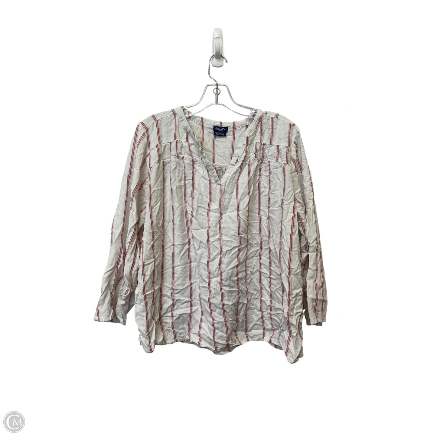 Top Long Sleeve By Splendid In Striped Pattern, Size: Xxl