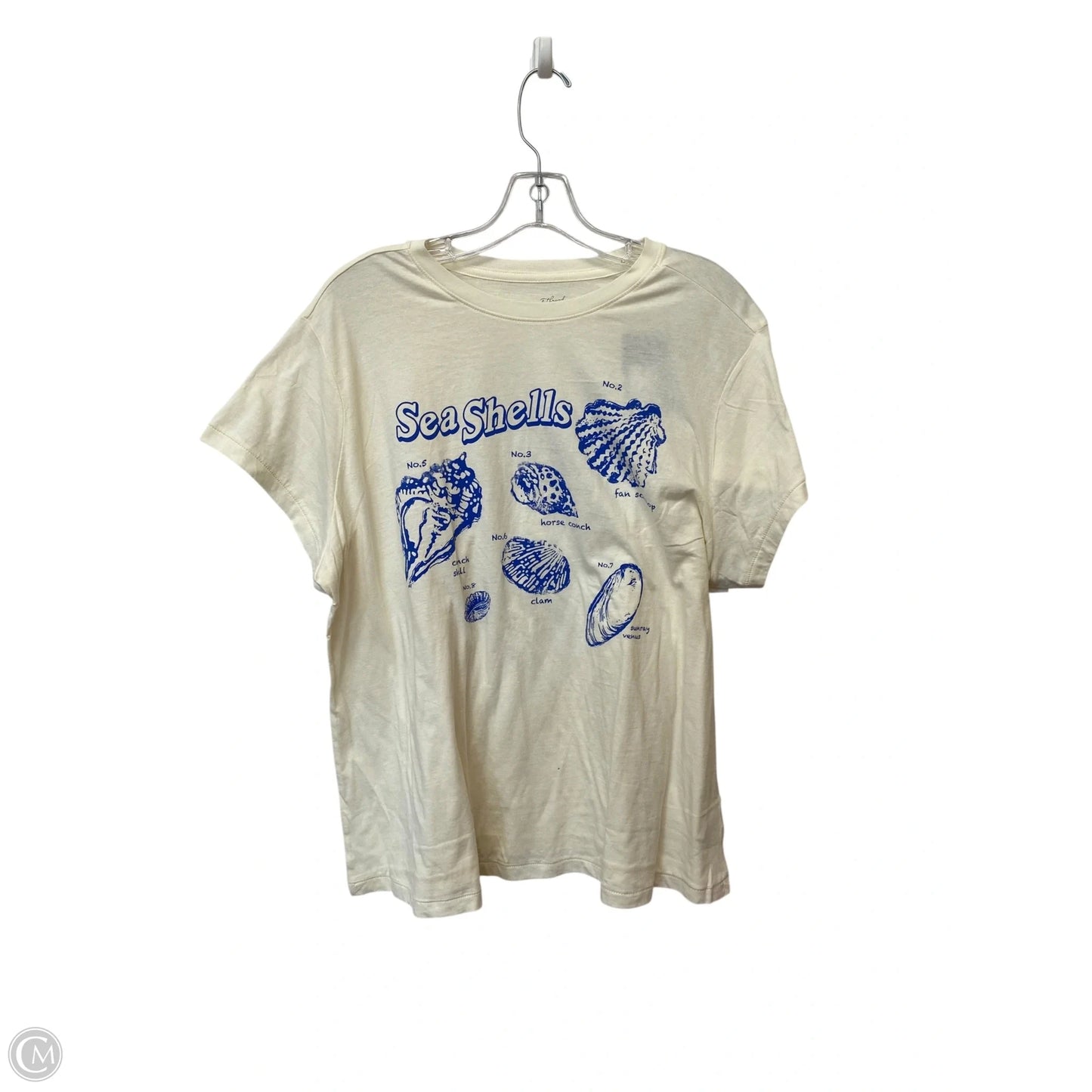 Top Short Sleeve Basic By Universal Thread In Cream, Size: Xxl