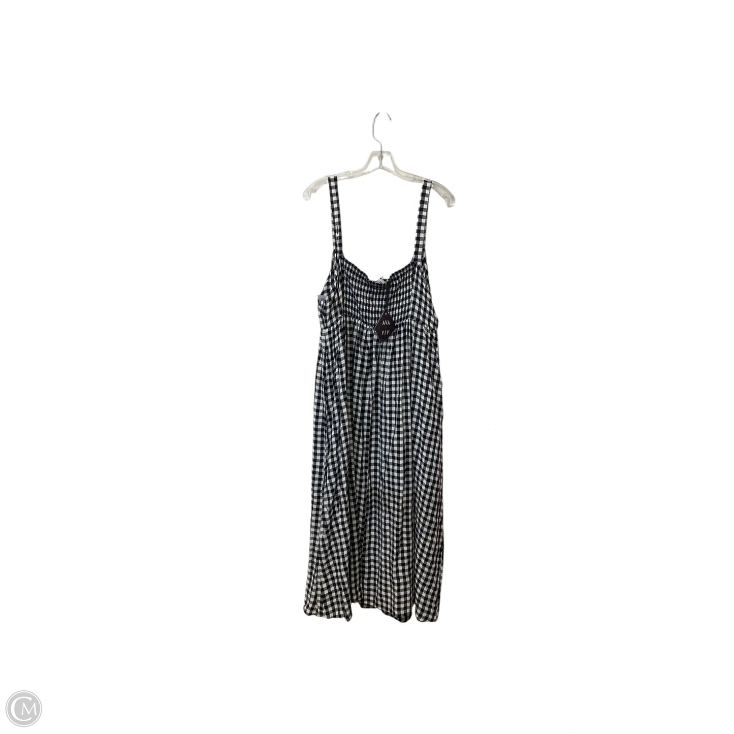 Dress Casual Maxi By Ava & Viv In Checkered Pattern, Size: Xxl