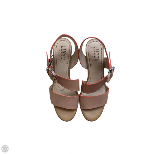 Shoes Heels Block By Clothes Mentor In Brown, Size: 8