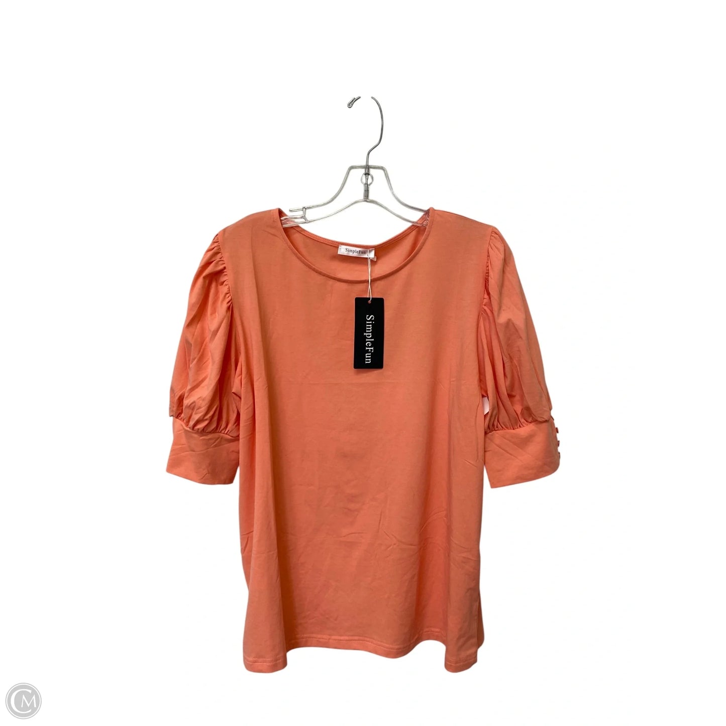 Top Short Sleeve By Clothes Mentor In Orange, Size: L