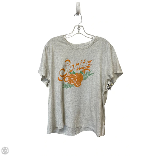 Top Short Sleeve Basic By Gap In Grey, Size: Xxl