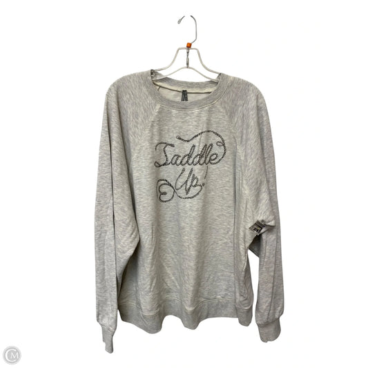 Sweatshirt Crewneck By Anthropologie In Grey, Size: 2x