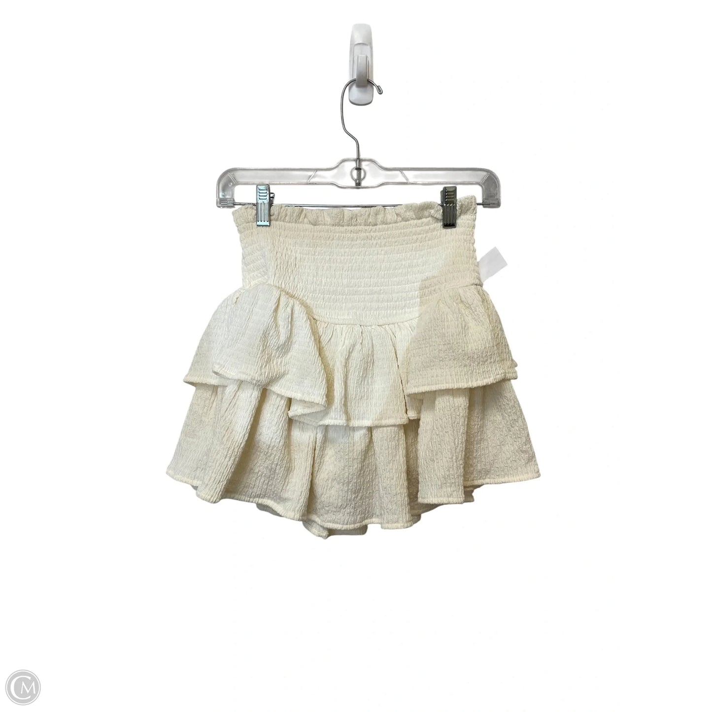Skirt Mini & Short By Miou Muse In Cream, Size: S