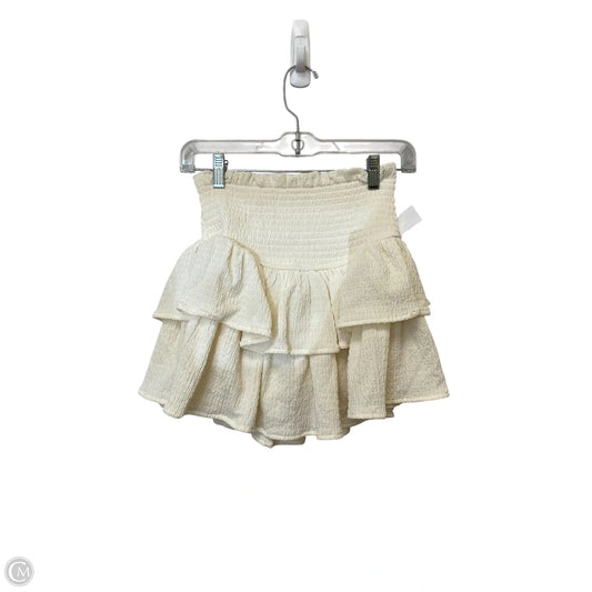 Skirt Mini & Short By Miou Muse In Cream, Size: S