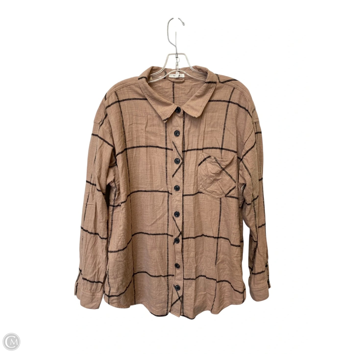 Jacket Shirt By Maurices In Brown, Size: Xxl