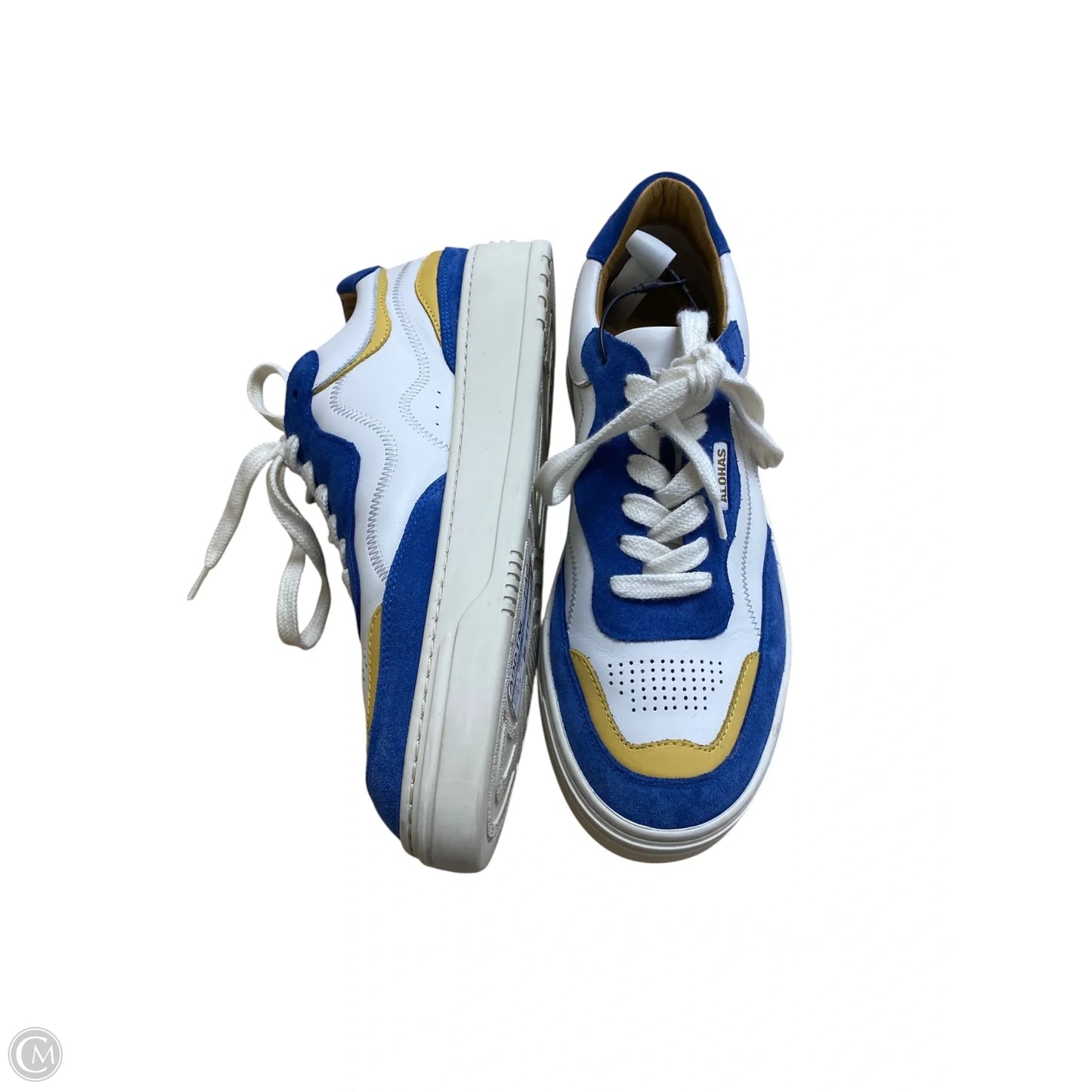 Shoes Sneakers By Clothes Mentor In Blue & White, Size: 8.5