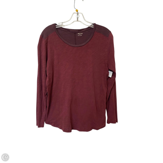 Top Long Sleeve Basic By Madewell In Maroon, Size: L