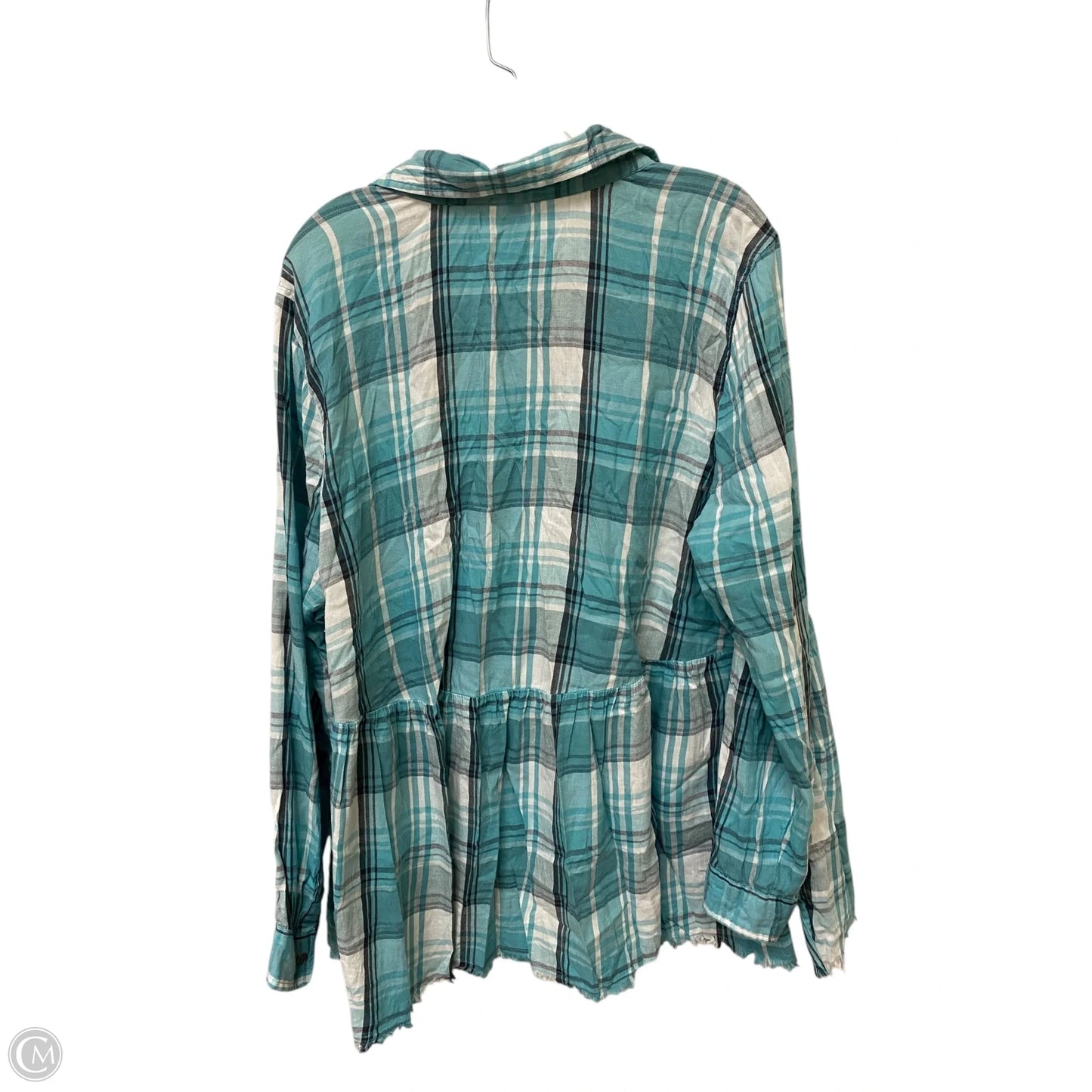 Top Long Sleeve By True Craft In Plaid Pattern, Size: 2x