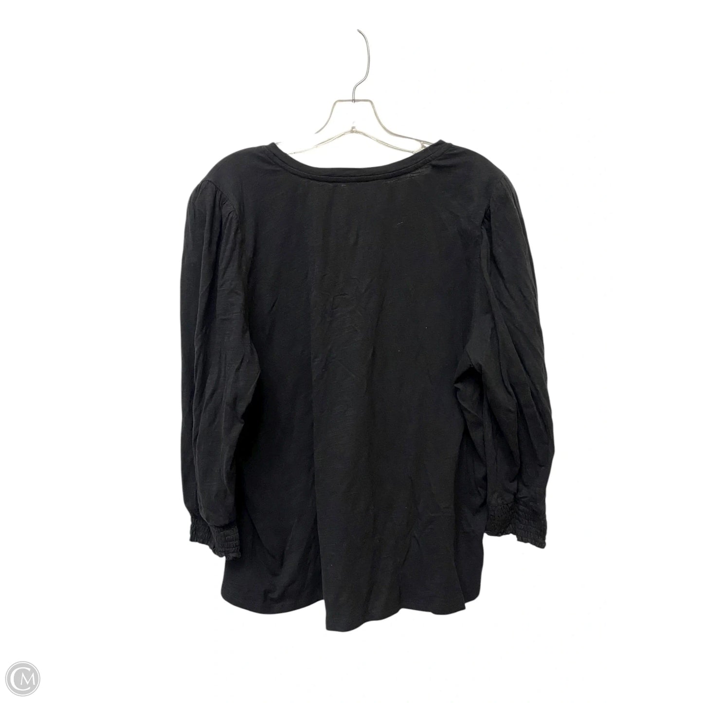 Top Long Sleeve Basic By Time And Tru In Black, Size: 22
