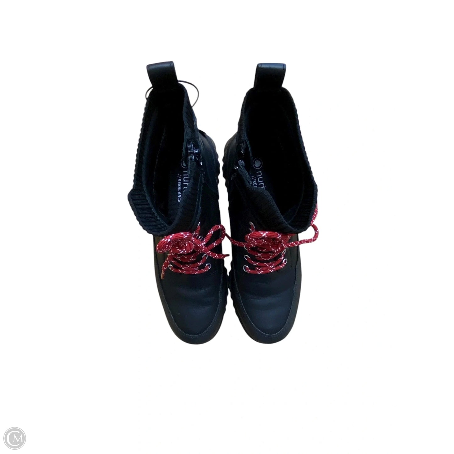 Boots Combat By Nurture In Black & Red, Size: 7