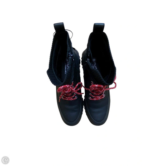 Boots Combat By Nurture In Black & Red, Size: 7