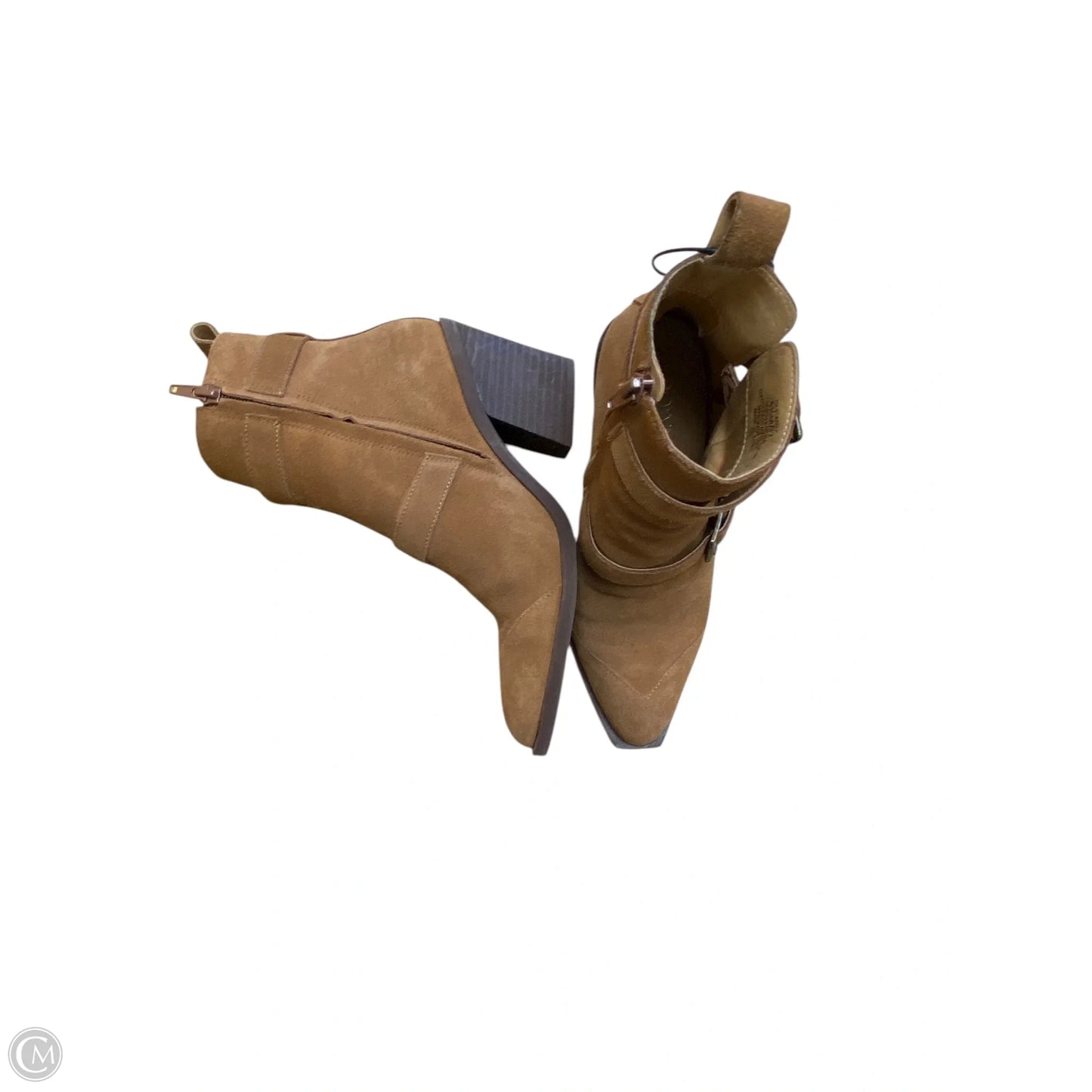 Boots Ankle Heels By Crown Vintage In Brown, Size: 6.5