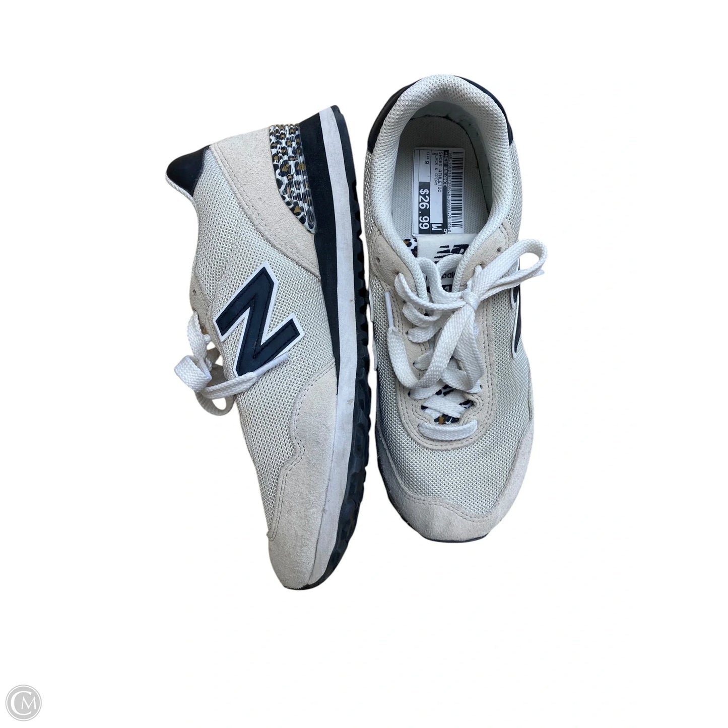 Shoes Athletic By New Balance In Black & Cream, Size: 9