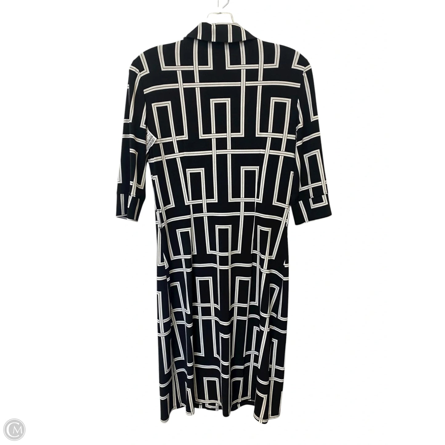Dress Casual Midi By White House Black Market In Black & White, Size: 6