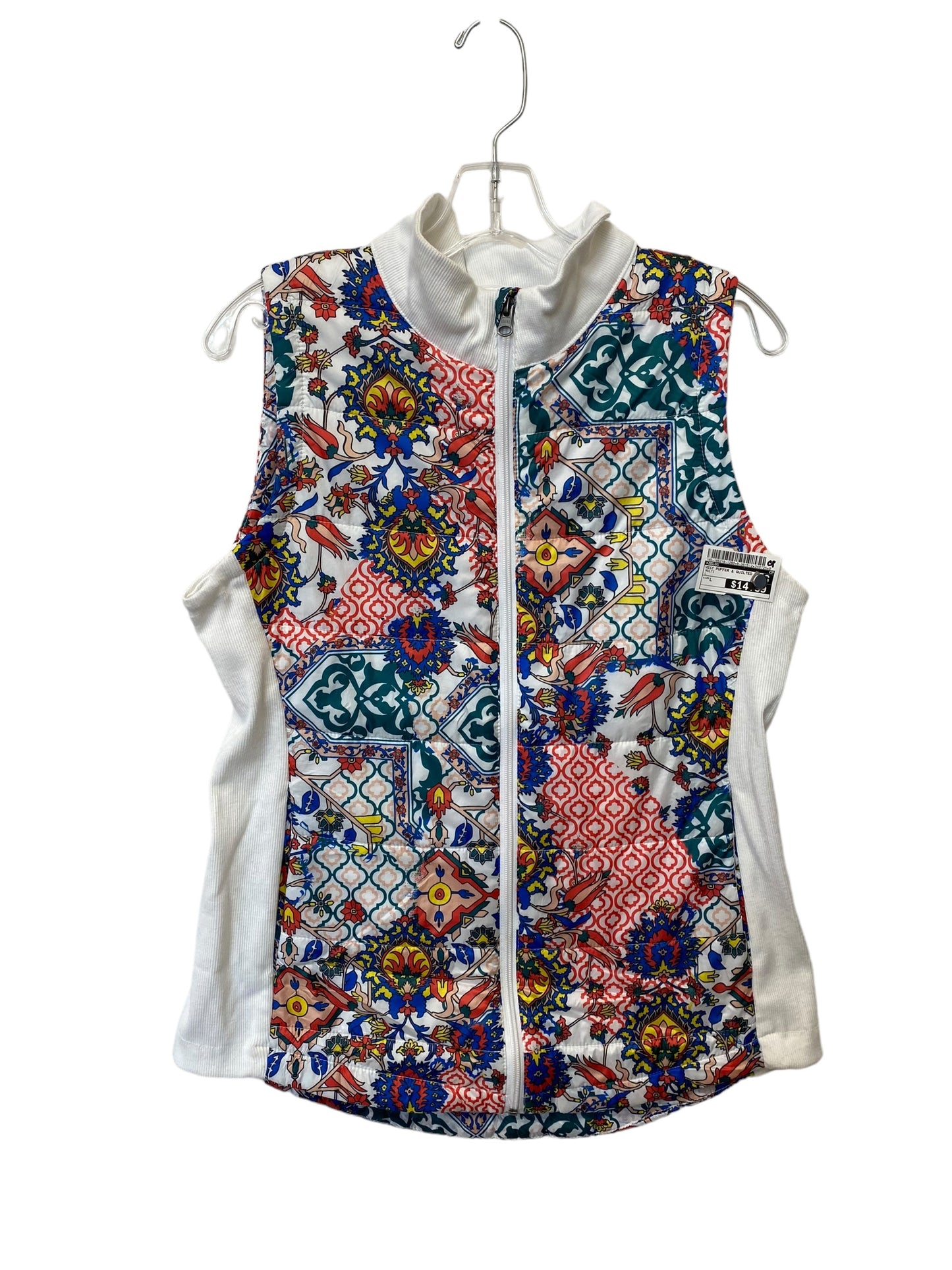 Vest Puffer & Quilted By Zelos In Multi-colored, Size: L