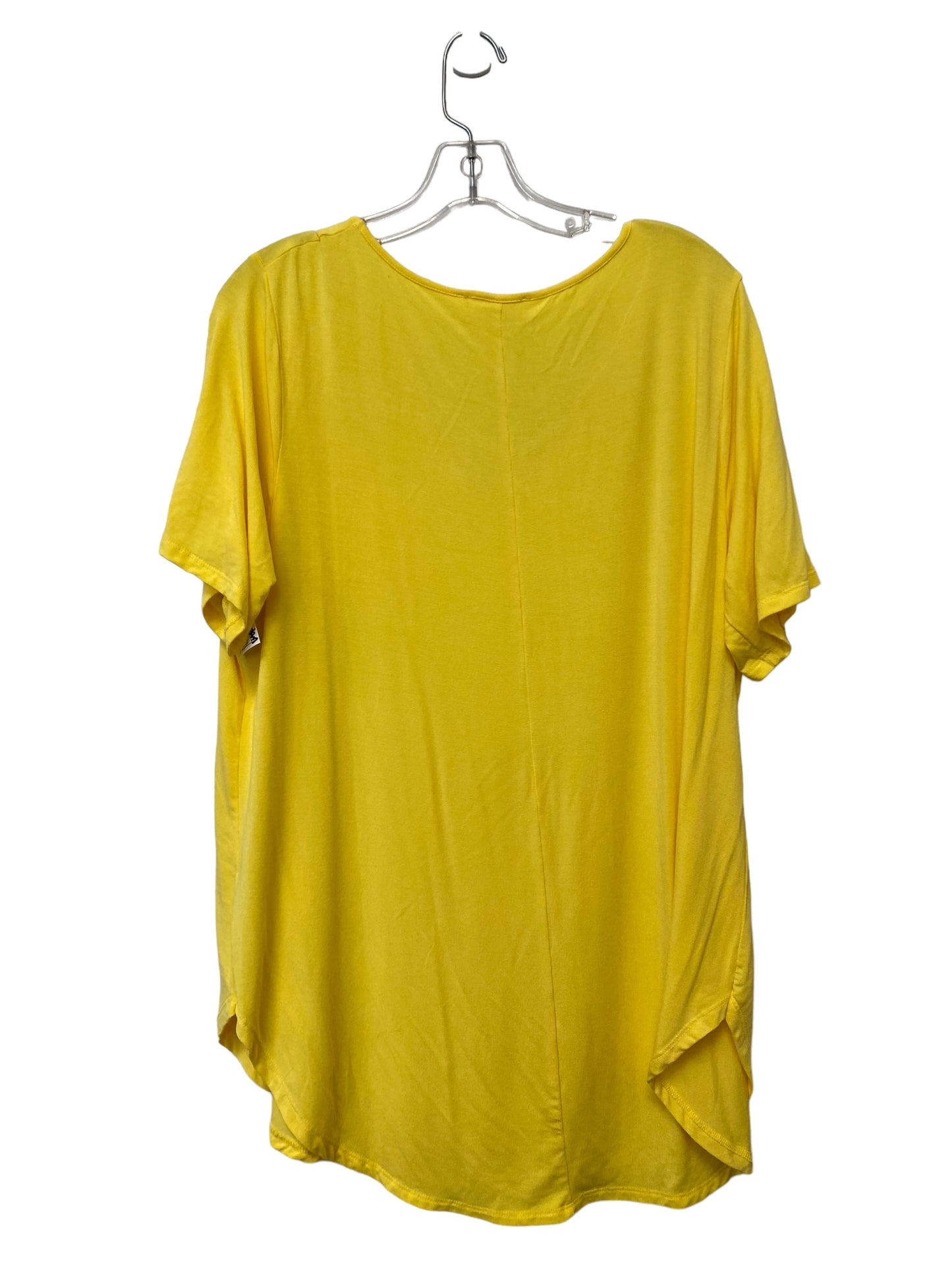 Yellow Top Short Sleeve Zenana Outfitters, Size Xl