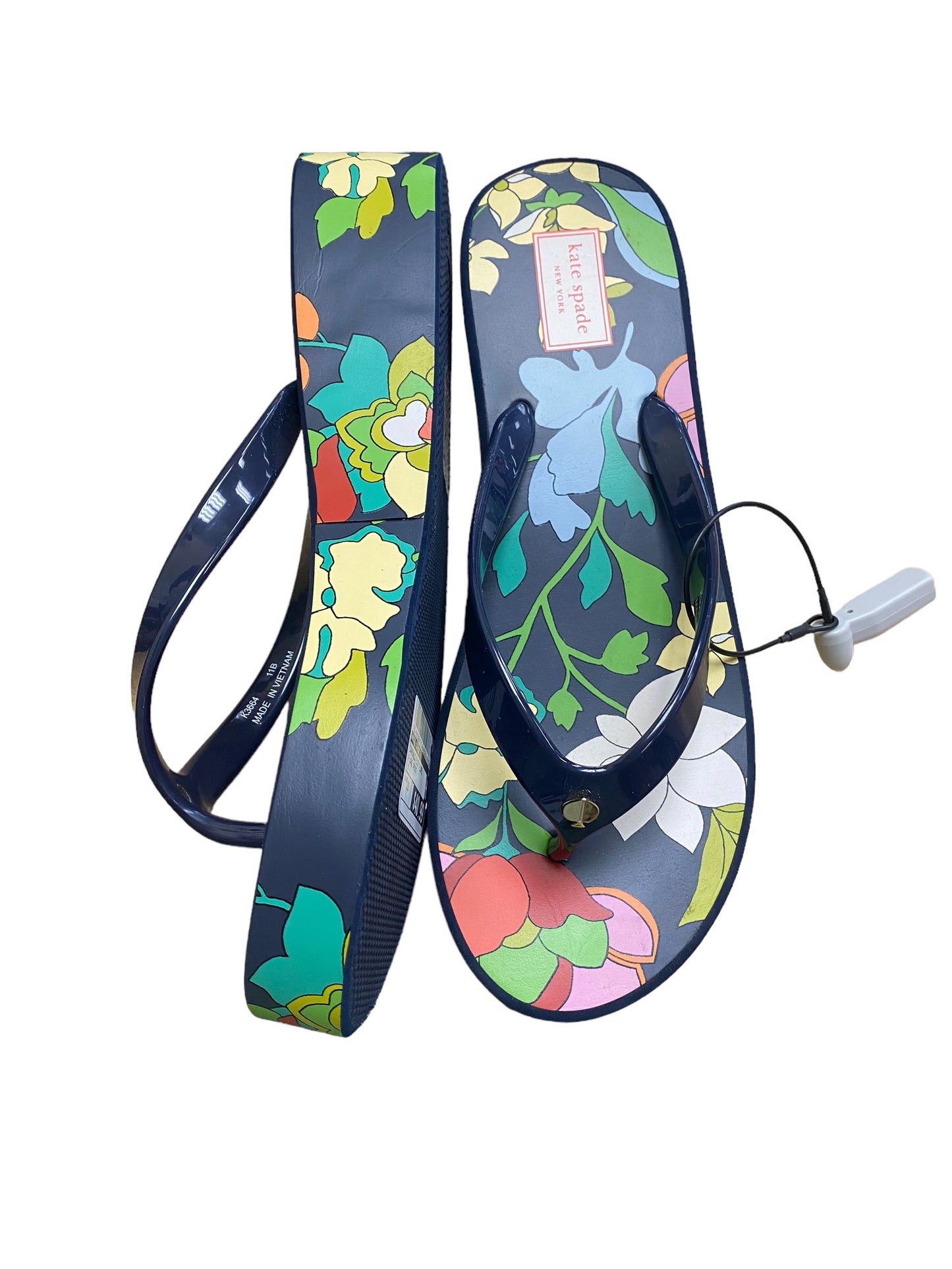 Sandals Flip Flops By Kate Spade In Floral Print, Size: 11