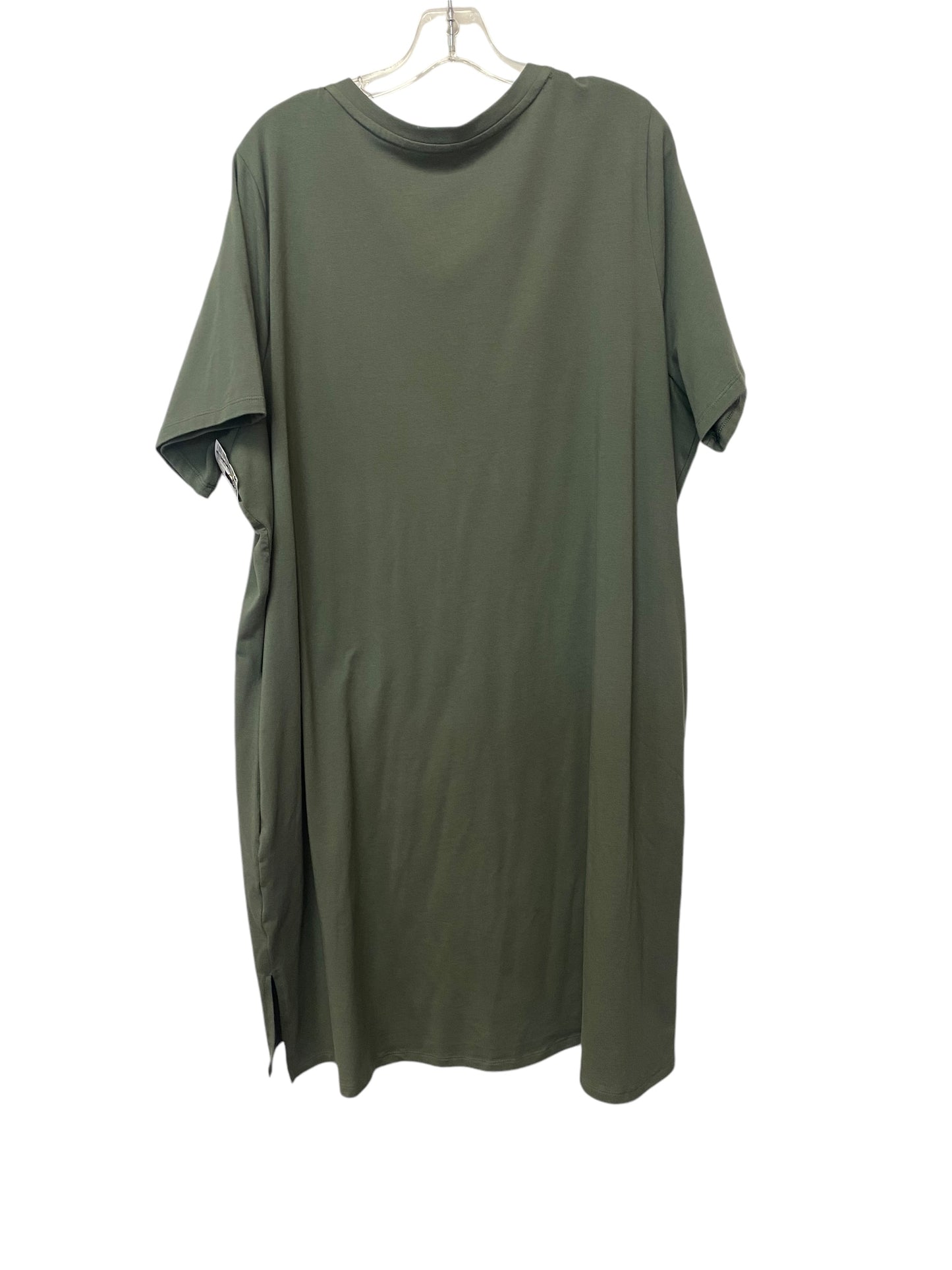 Dress Casual Midi By Terra & Sky In Green, Size: 2x