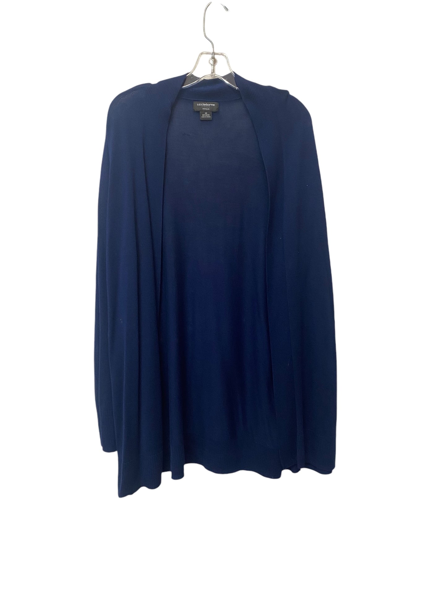 Cardigan By Liz Claiborne In Blue, Size: 2x