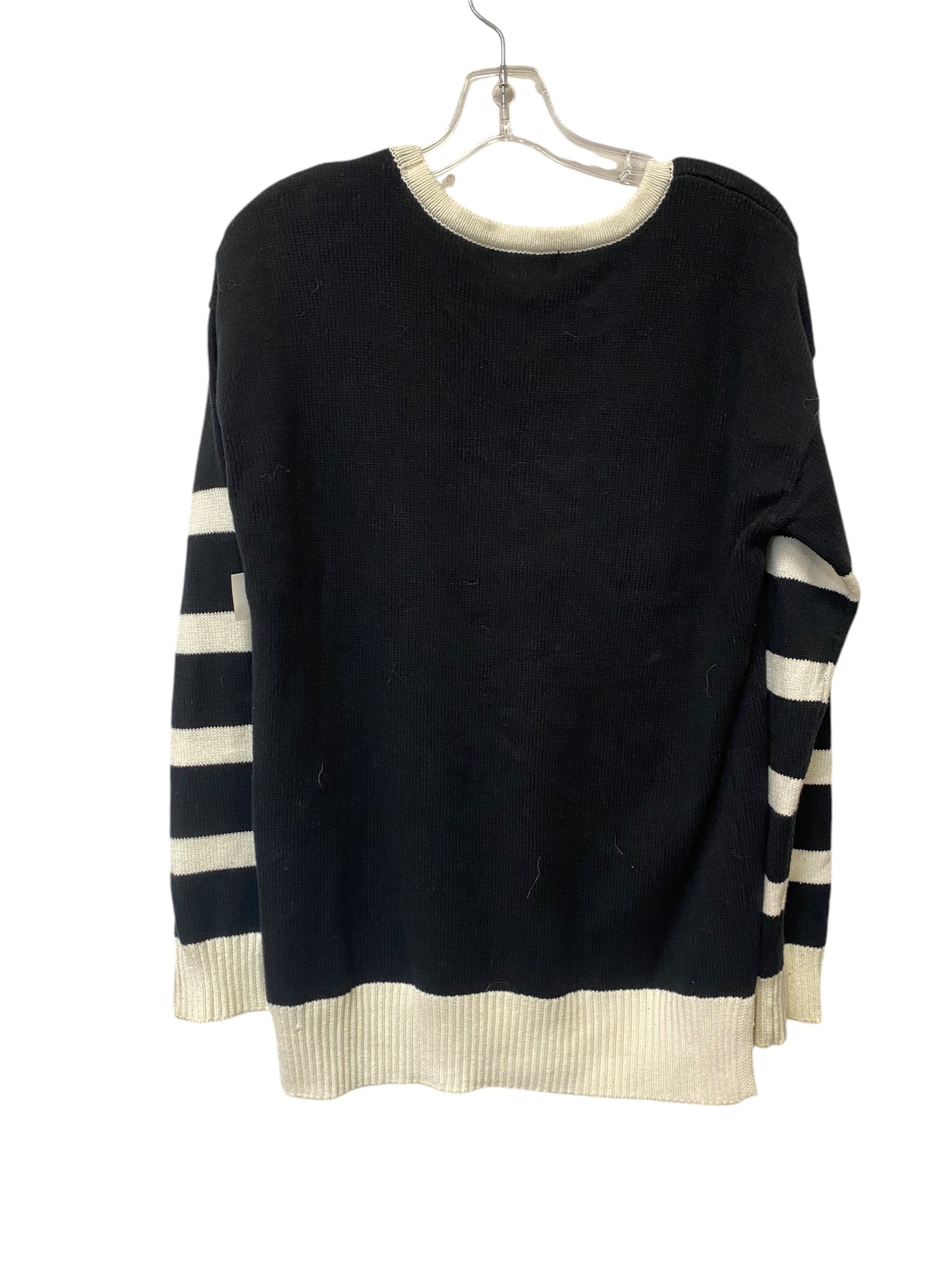 Sweater By Karl Lagerfeld In Black & White, Size: Xs