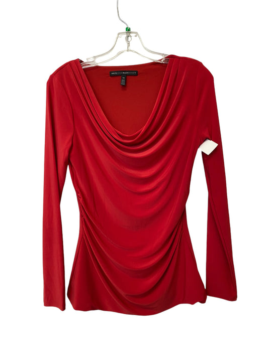 Top Long Sleeve By White House Black Market In Red, Size: Xs