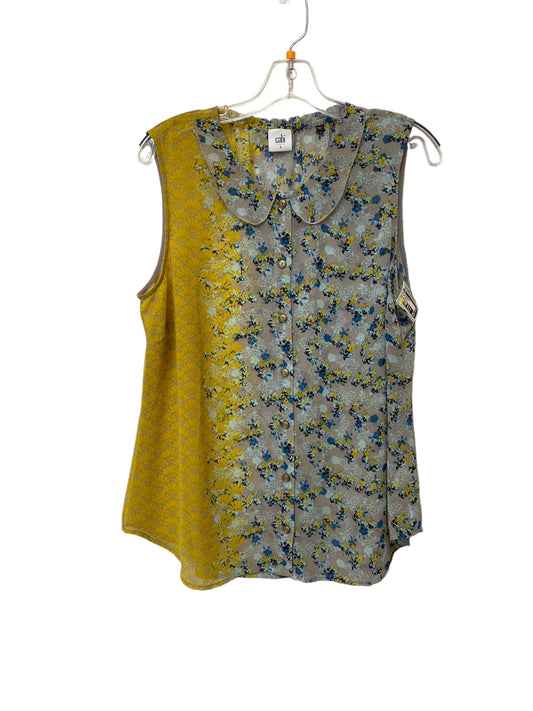 Top Sleeveless By Cabi In Floral Print, Size: L