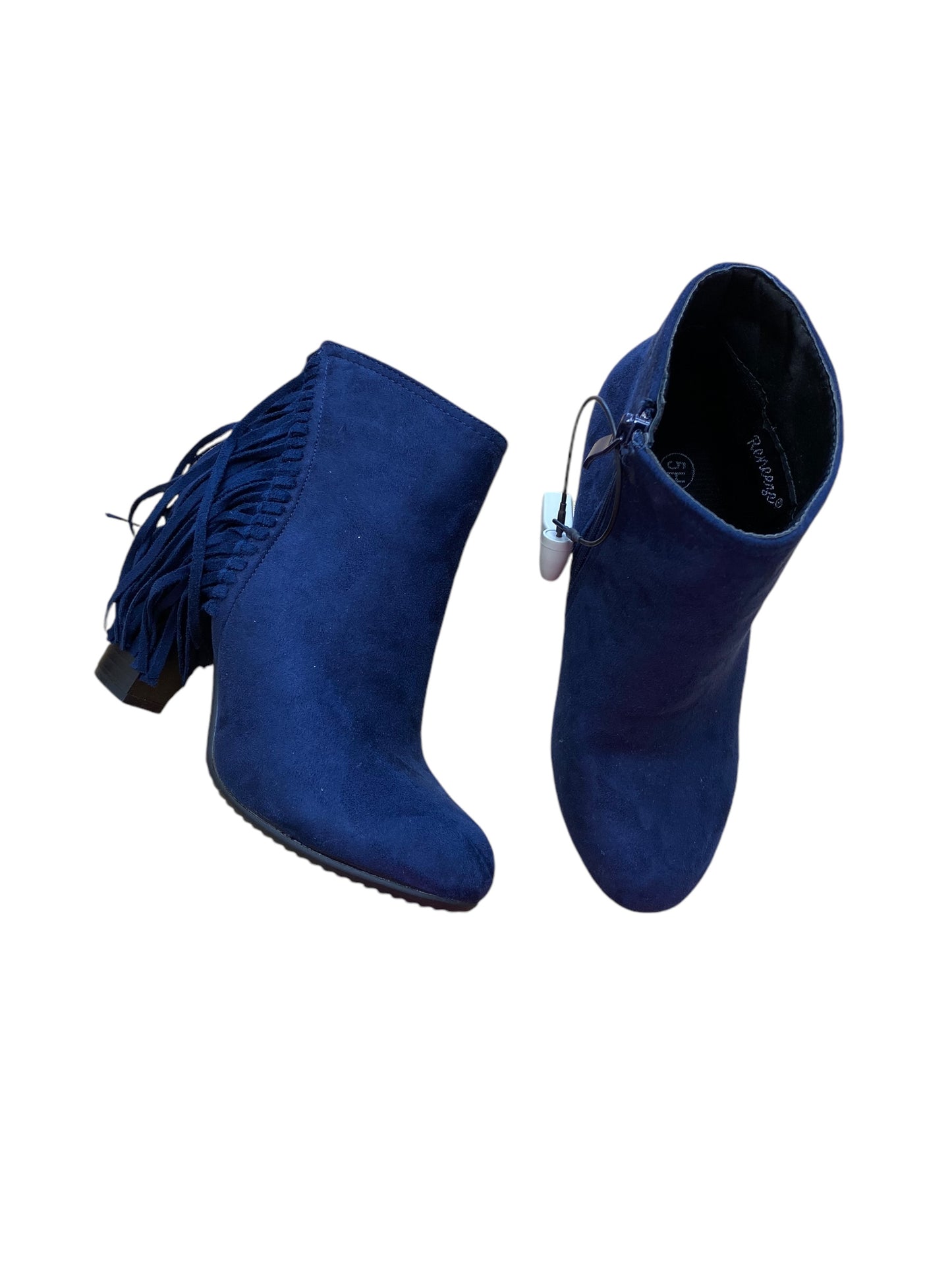 Boots Ankle Heels By Clothes Mentor In Blue, Size: 5