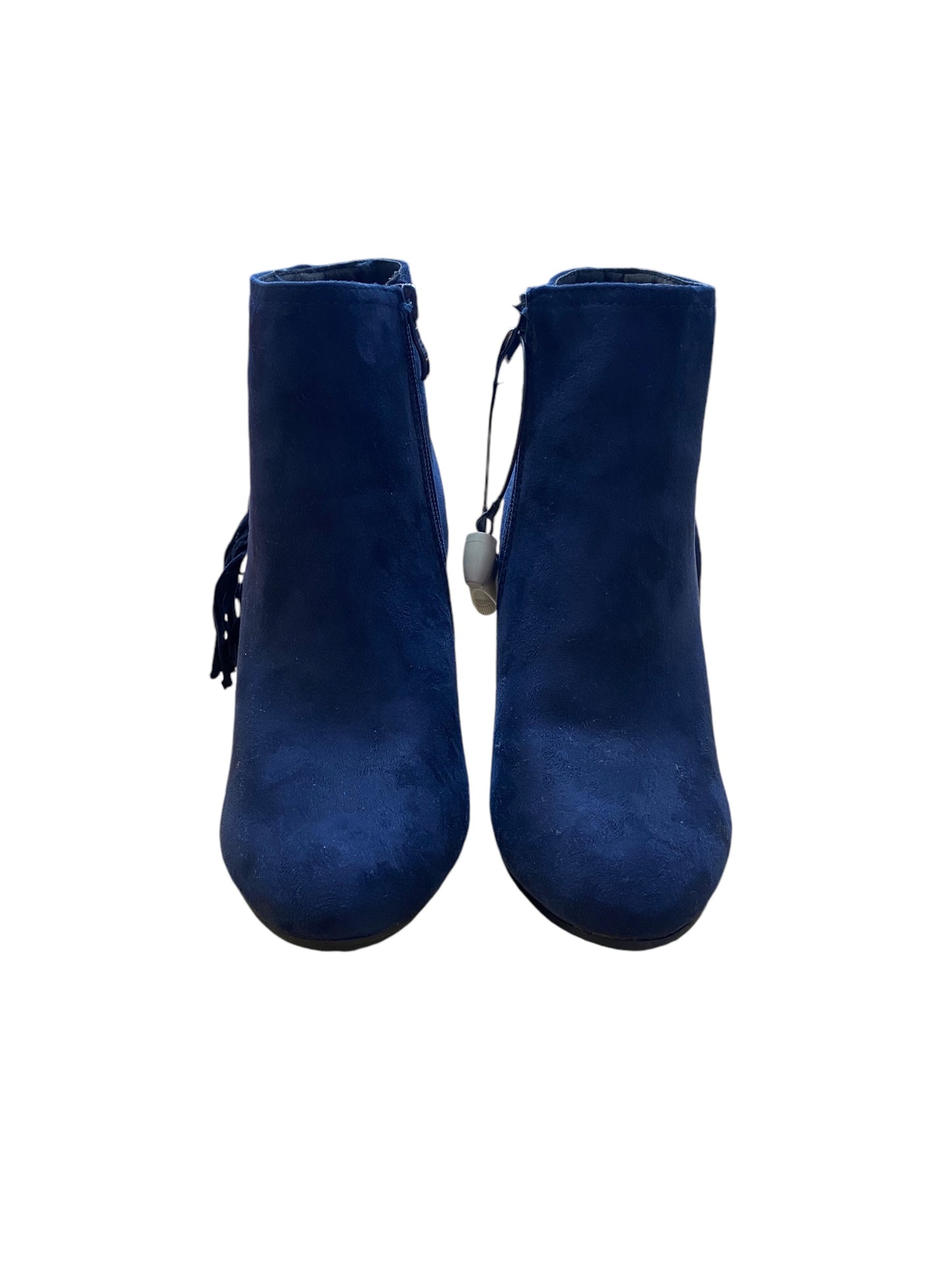 Boots Ankle Heels By Clothes Mentor In Blue, Size: 5