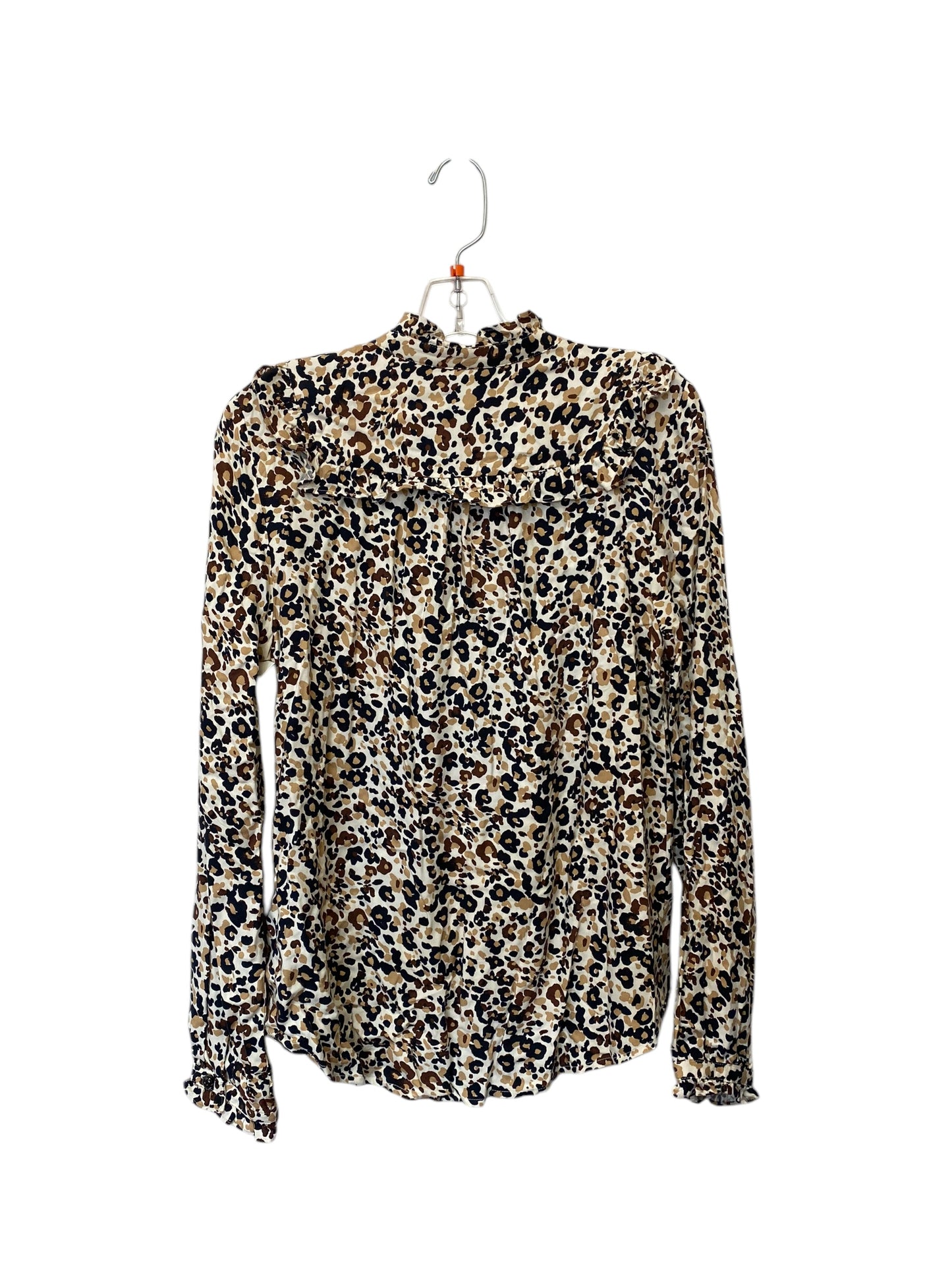 Top Long Sleeve By Maeve In Animal Print, Size: 10