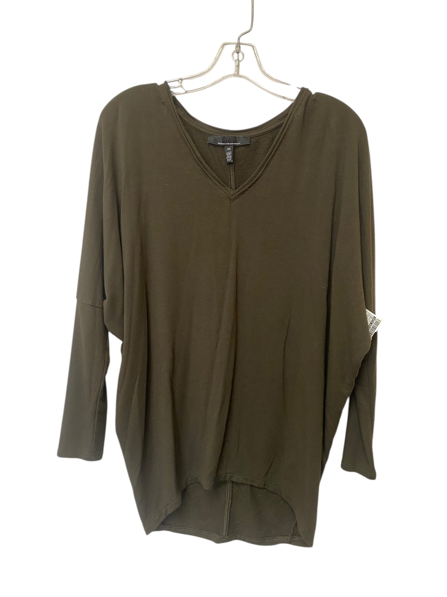 Top Long Sleeve By White House Black Market In Green, Size: Xs