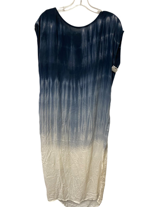 Dress Casual Maxi By Cloth & Stone In Blue & Cream, Size: L
