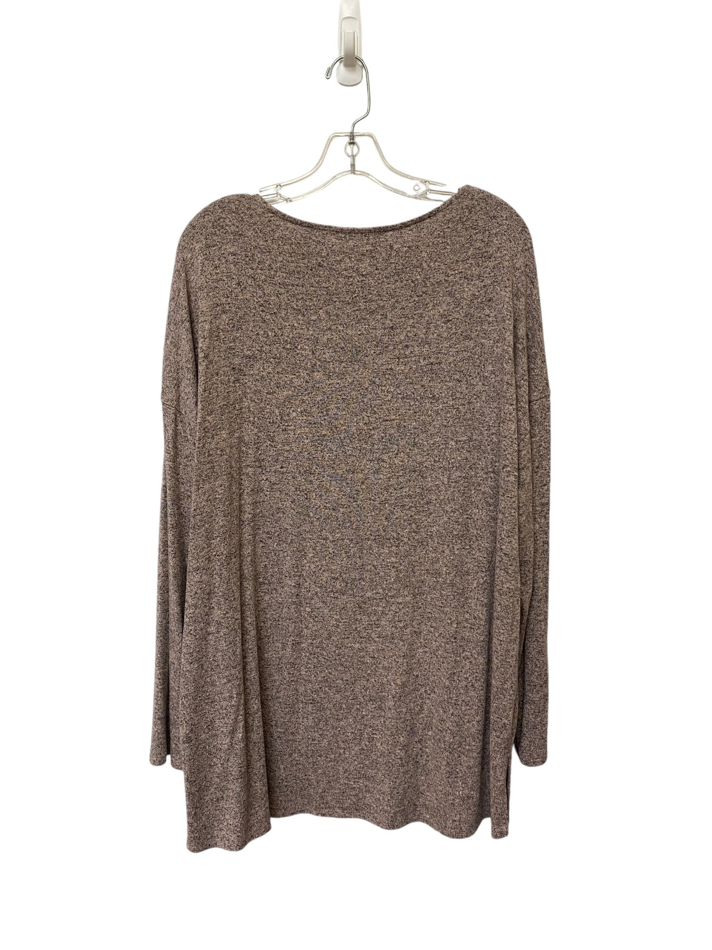 Top Long Sleeve By Harlowe & Graham In Tan, Size: 1x