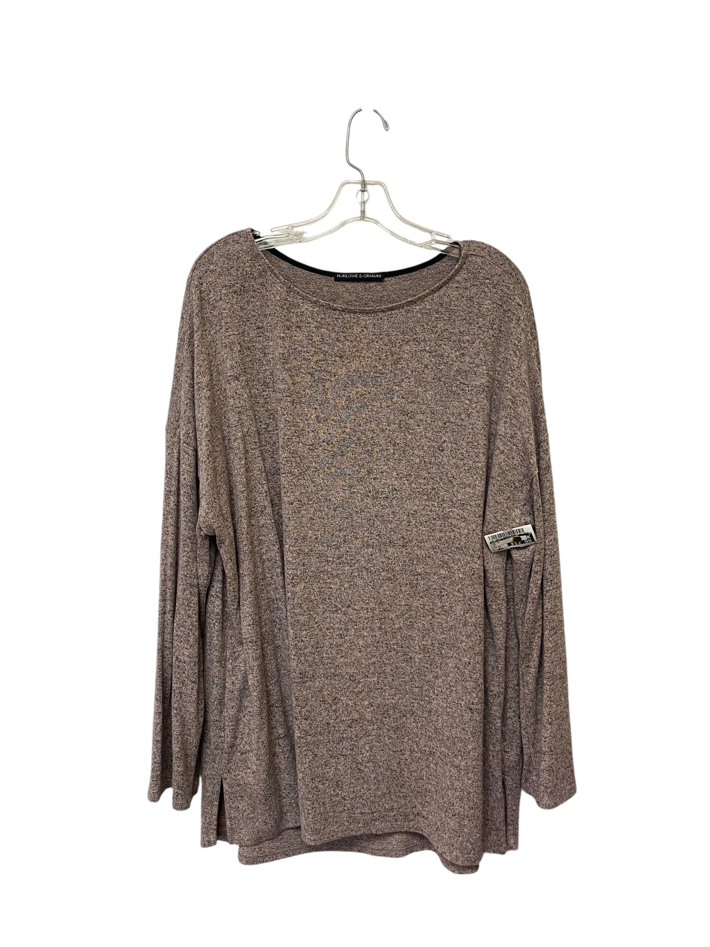 Top Long Sleeve By Harlowe & Graham In Tan, Size: 1x