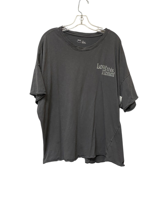 Top Short Sleeve By Aerie In Grey, Size: Xl