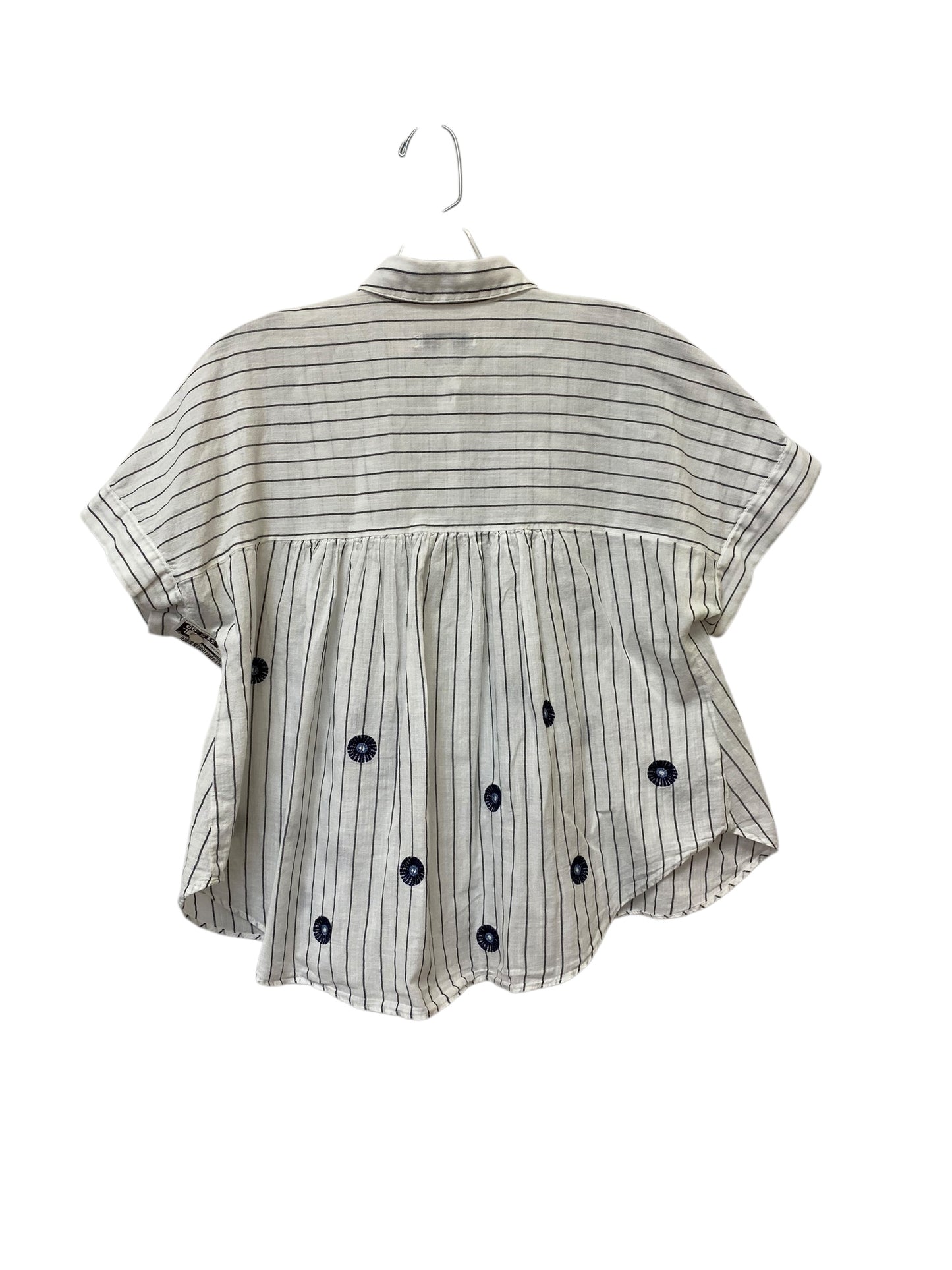 Top Short Sleeve By Madewell In Striped Pattern, Size: S