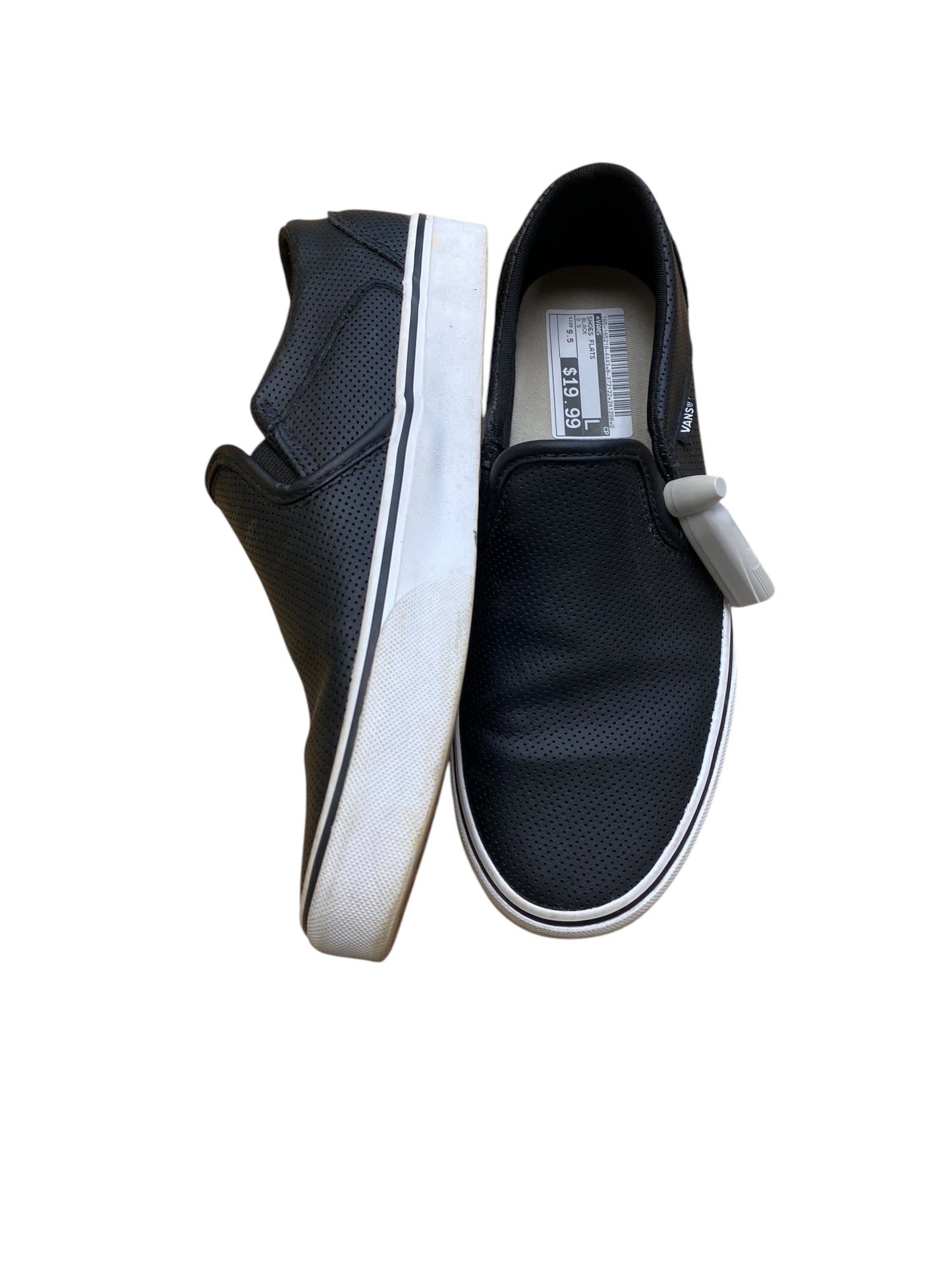 Shoes Flats By Vans In Black, Size: 9.5