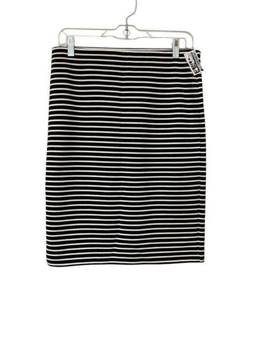 Skirt Midi By Loft In Striped Pattern, Size: M