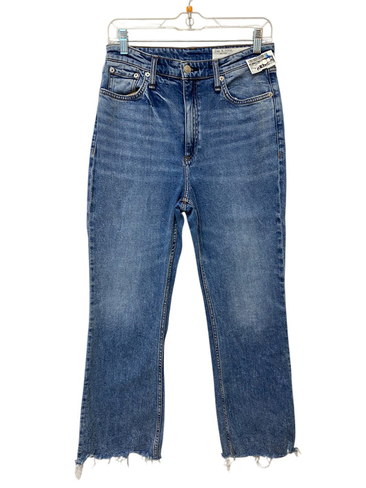 Jeans Straight By Rag & Bones Jeans In Blue Denim, Size: 28