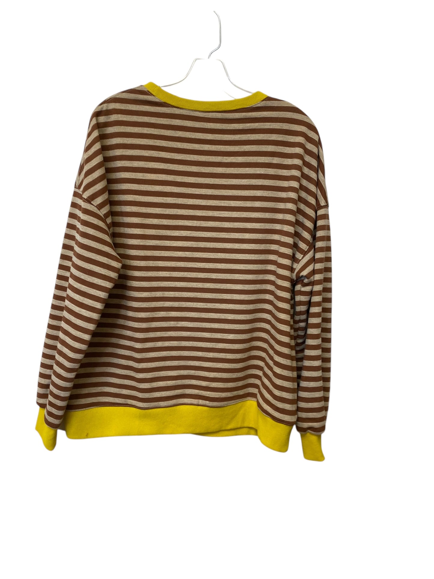 Sweatshirt Crewneck By Clothes Mentor In Striped Pattern, Size: M