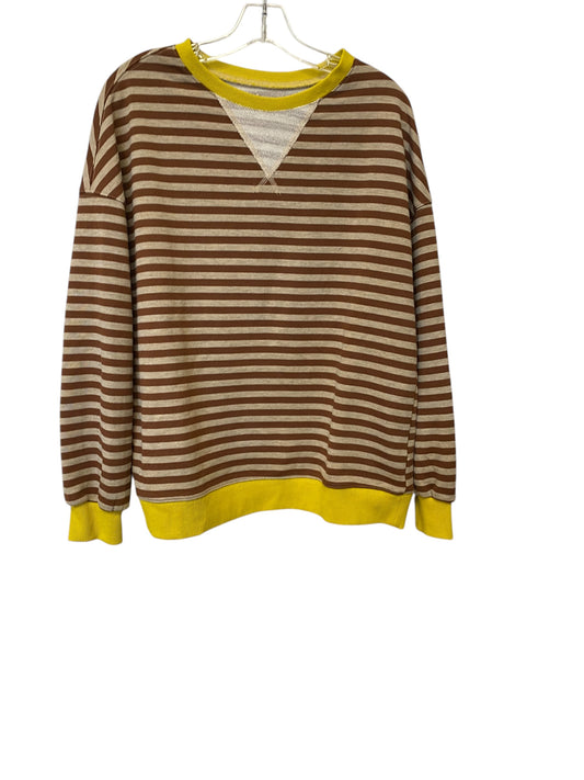 Sweatshirt Crewneck By Clothes Mentor In Striped Pattern, Size: M