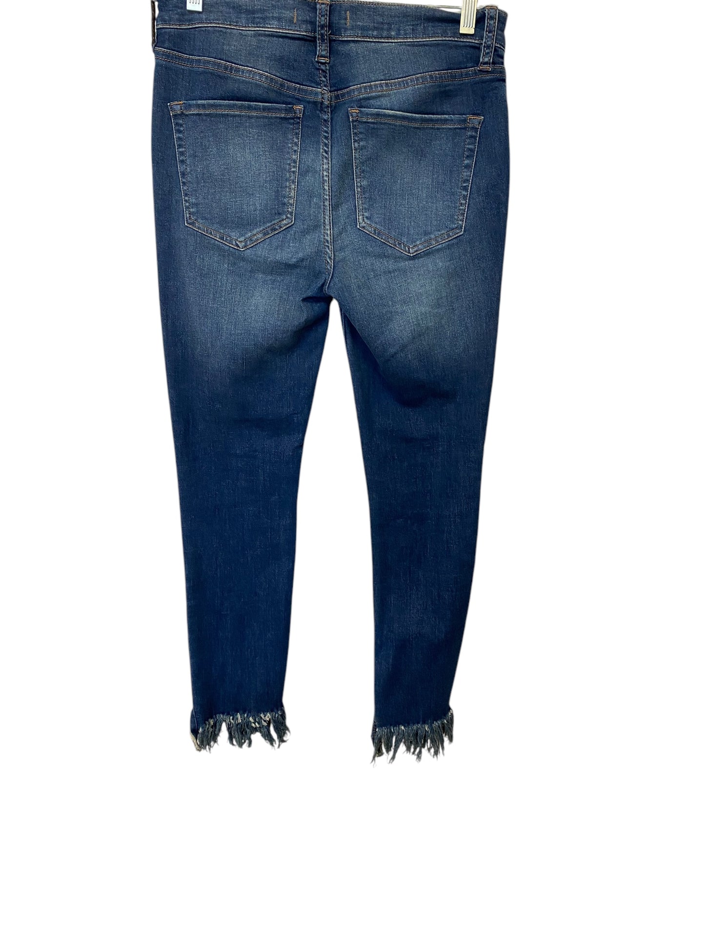 Jeans Skinny By Free People In Blue Denim, Size: 4