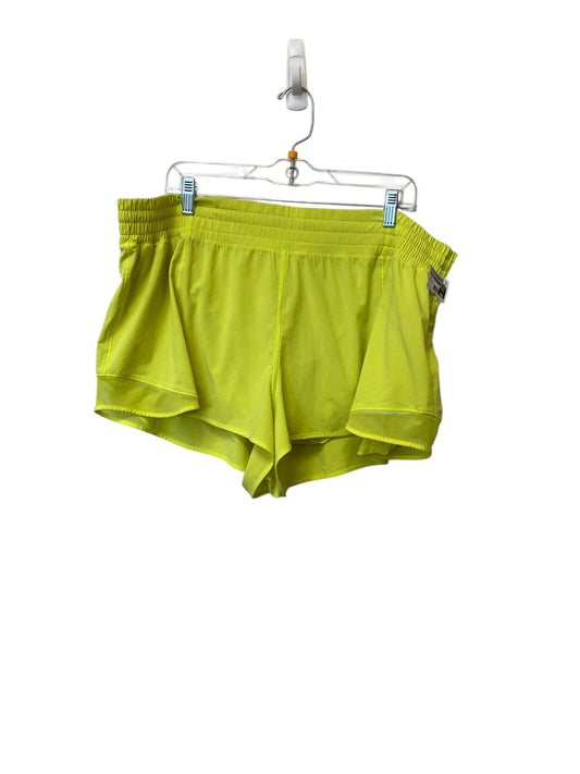 Athletic Shorts By Lululemon In Yellow, Size: 20