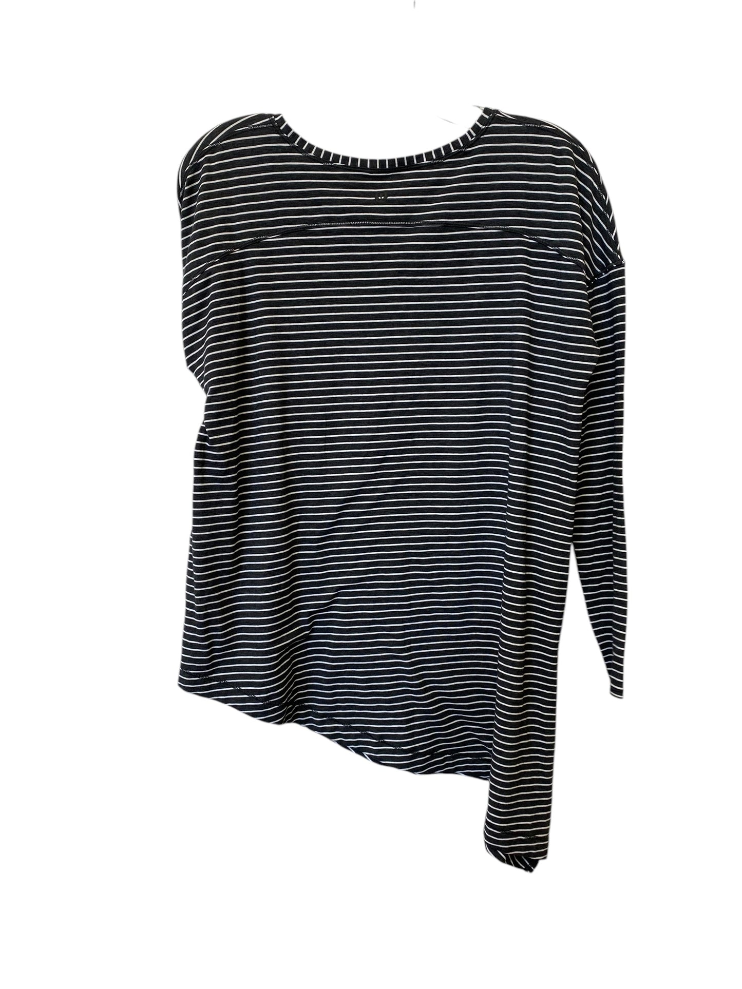 Athletic Top Long Sleeve Crewneck By Lululemon In Striped Pattern, Size: 8