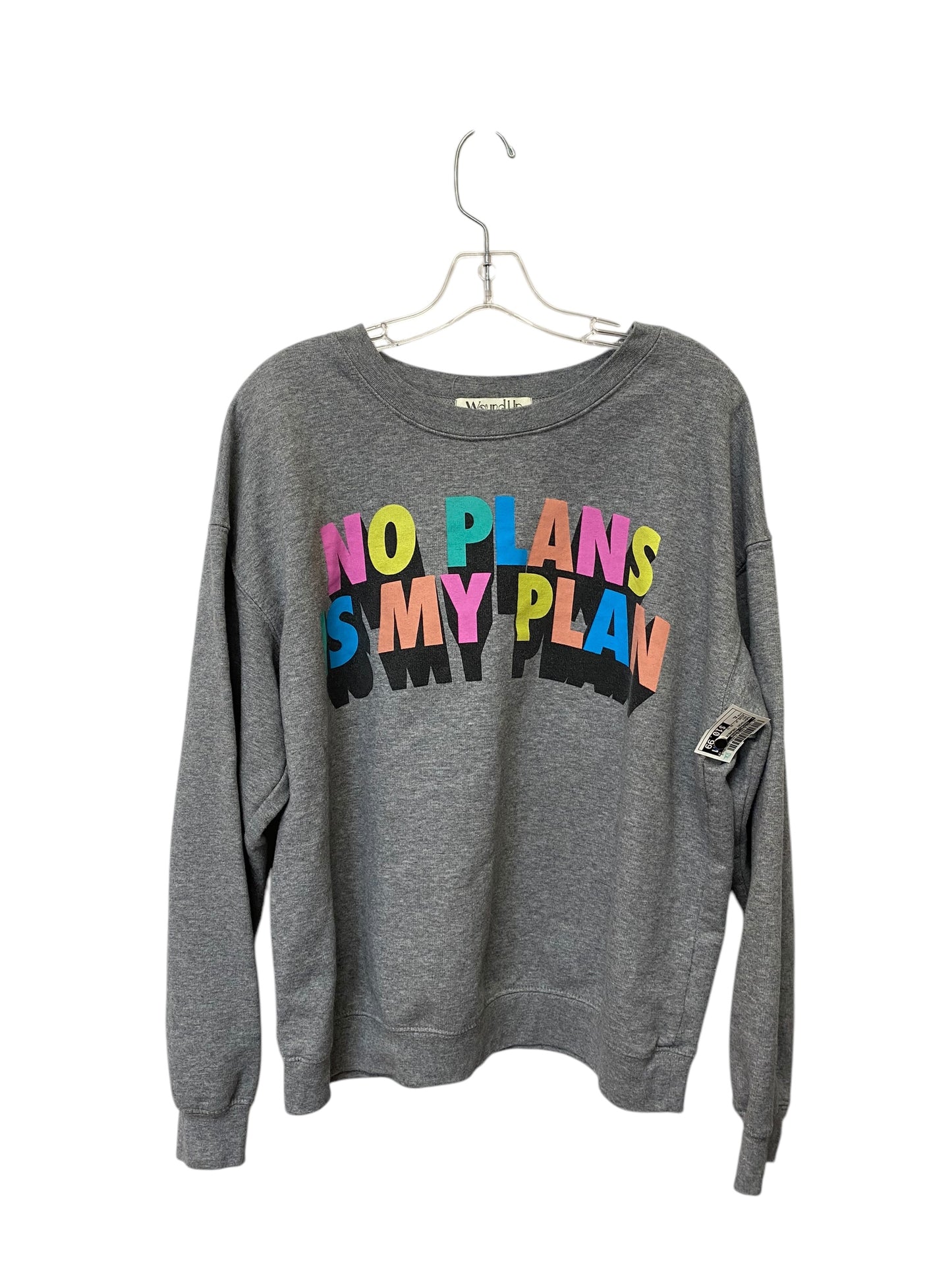 Sweatshirt Crewneck By Clothes Mentor In Grey, Size: Xl