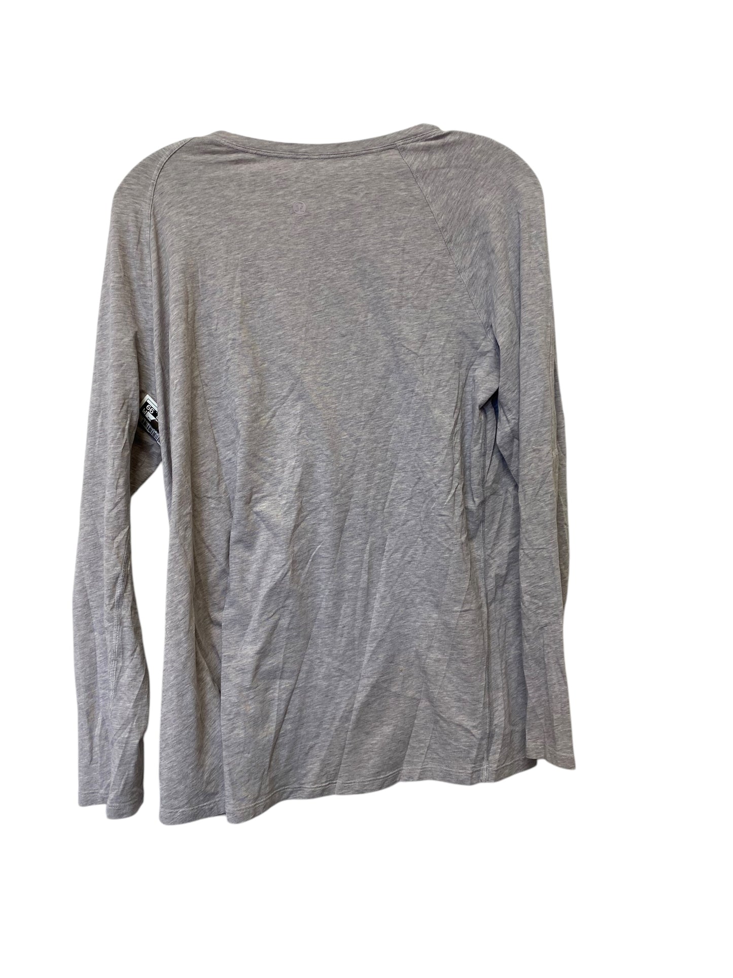 Athletic Top Long Sleeve Crewneck By Lululemon In Grey, Size: 12